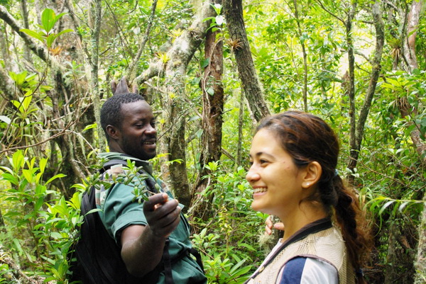 Dr. Shauna Lee Chai in the field with Park Ranger Johnson
